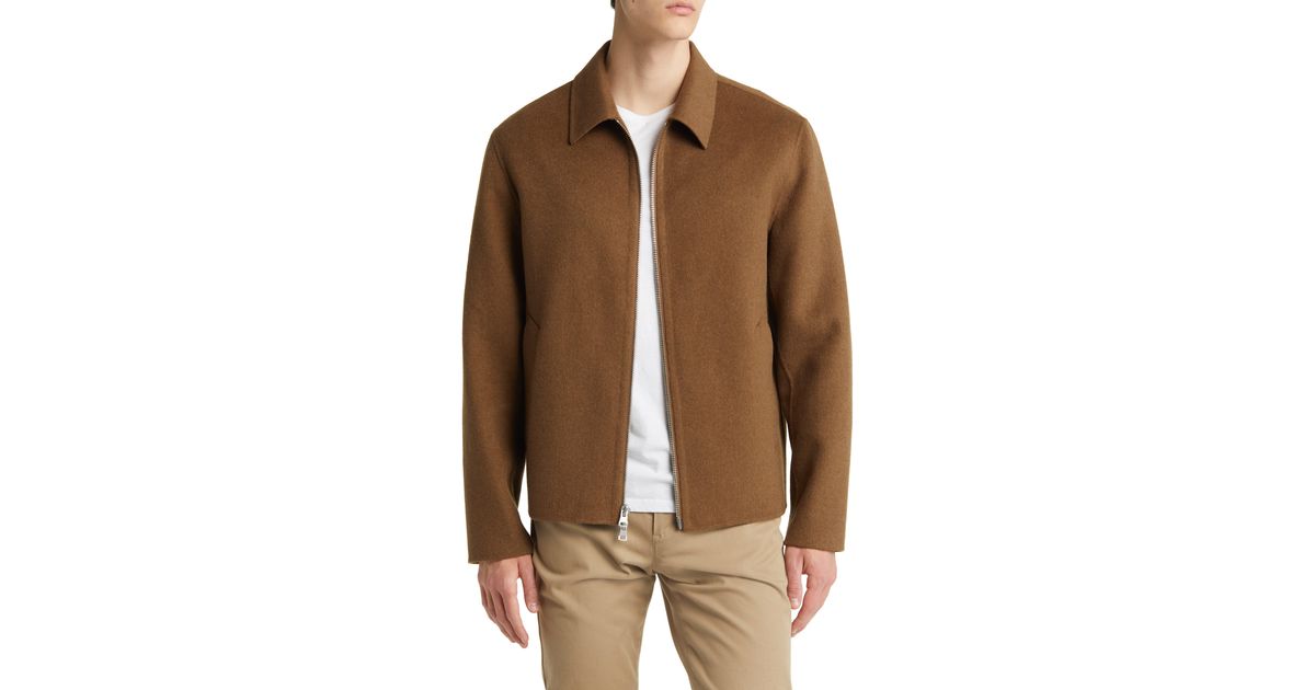 Vince Splittable Recycled Wool Blend Jacket in Brown for Men | Lyst