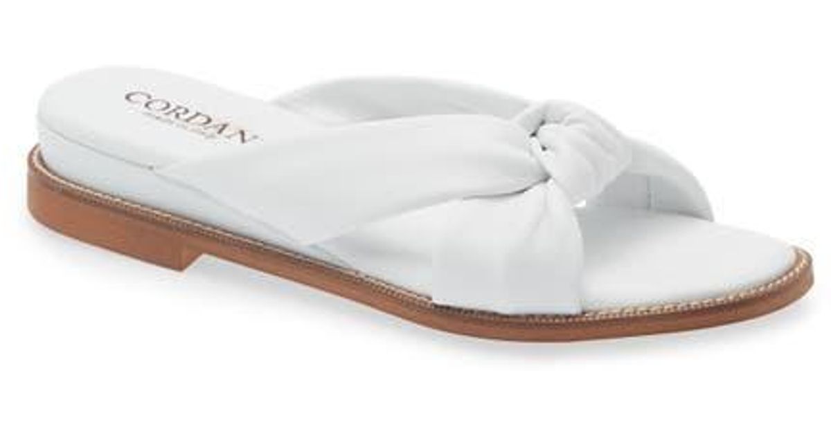 Cordani Hudson Slide Sandal in White | Lyst