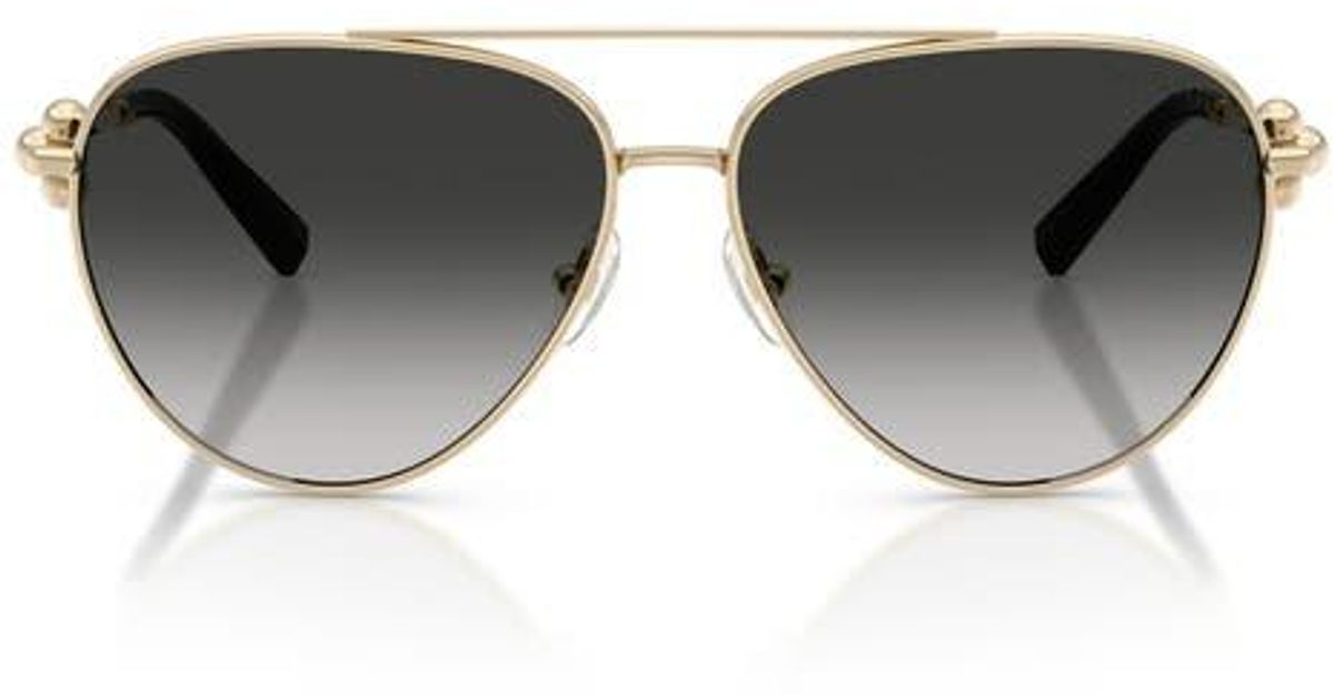 Tiffany & Co. 59Mm Gradient Pilot Sunglasses in Black | Lyst