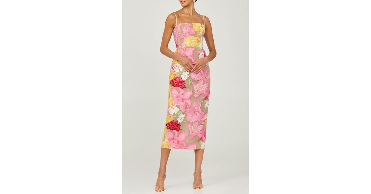 green emerald velvet dress Baltic Born Womens Clementine Tulle Midi Dress | Blue + Golden Floral
