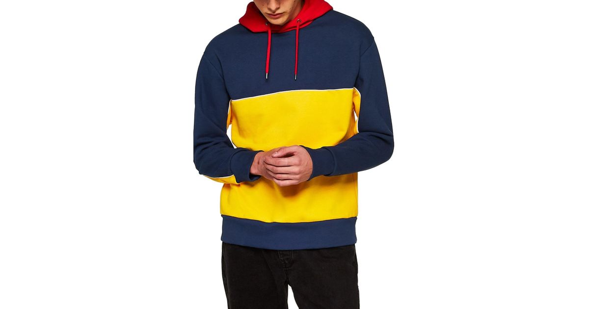topman colorblock hoodie