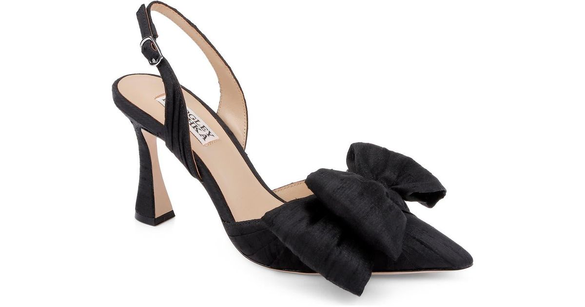 Badgley Mischka Olisa Slingback Pointed Toe Pump in Black | Lyst