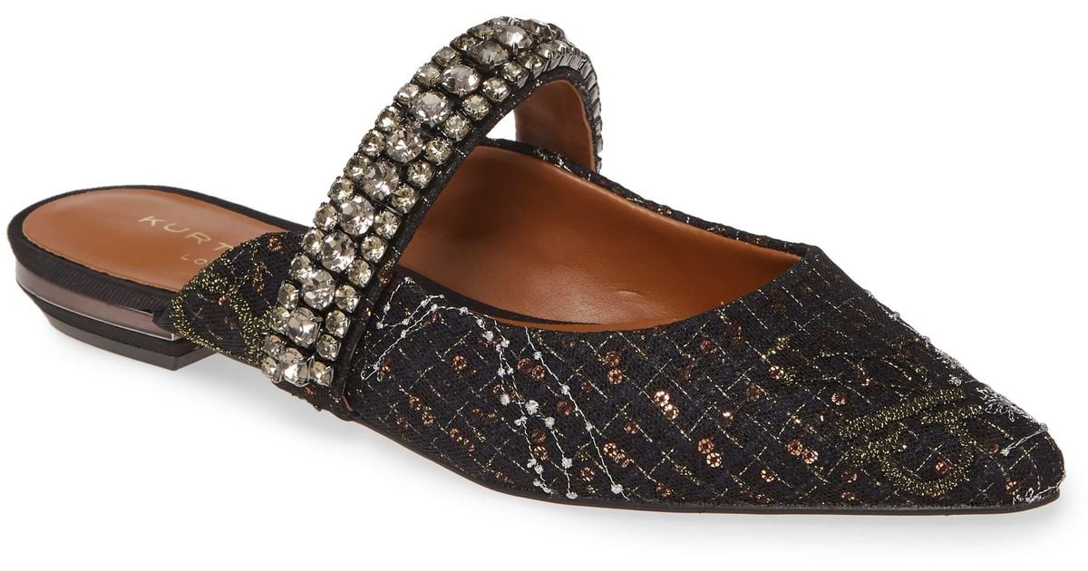 princely crystal embellished mule