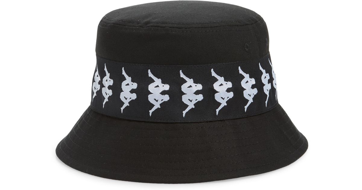 Kappa Bucket Hat in Black for Men | Lyst