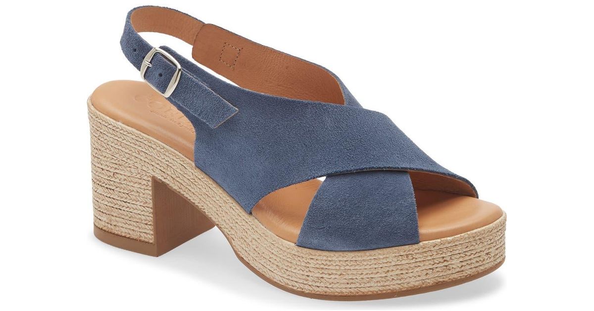 Cordani Marianne Slingback Platform Sandal in Blue | Lyst