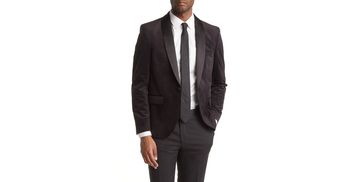 Open Edit Shawl Collar Velvet Tuxedo Jacket in Black for Men Lyst