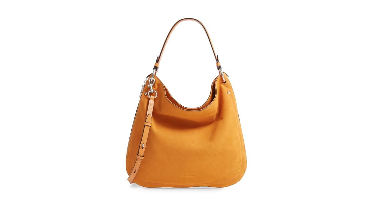 rebecca minkoff suede hobo