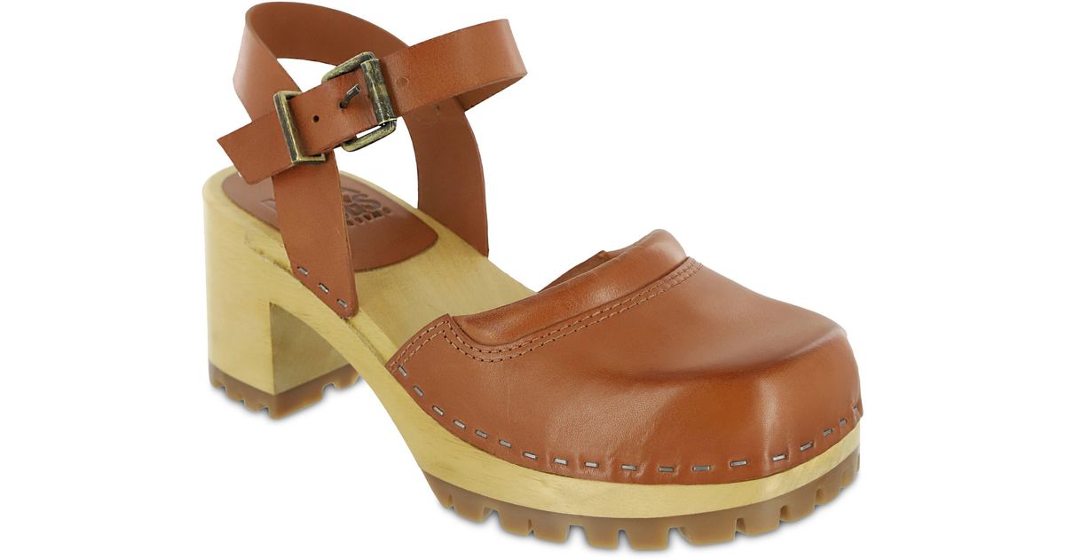 MIA Kaolin Clog Sandal in Brown | Lyst