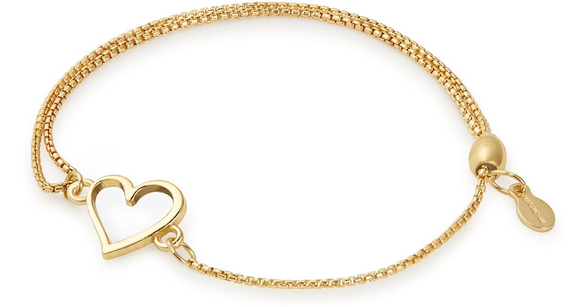 ALEX AND ANI Heart Pull Chain Bracelet in Gold (Metallic) Lyst
