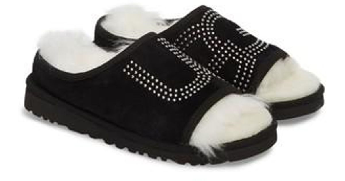 ugg logo stud slide slipper
