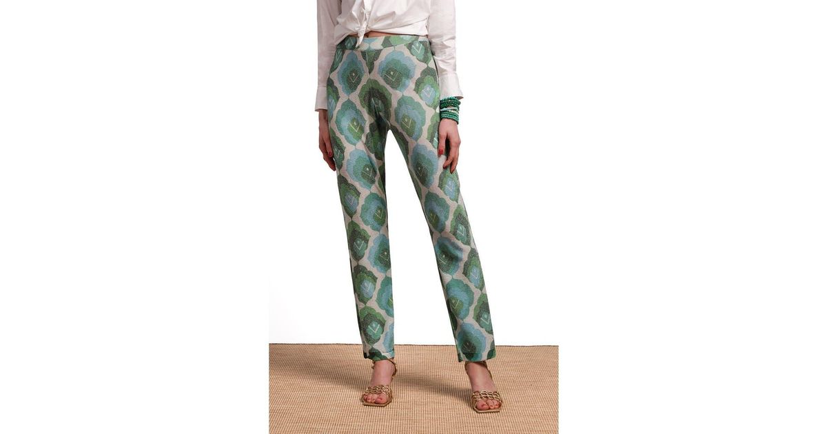 Frances Valentine Robbie Pant Graphic Leaf in Green | Lyst display picture 1