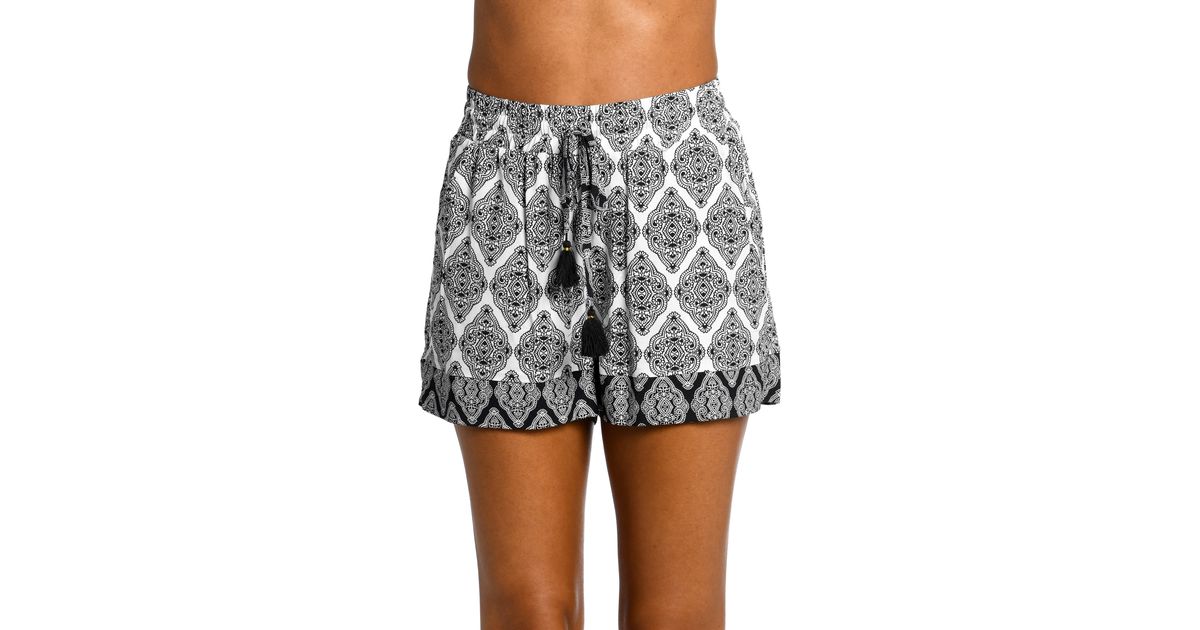 La Blanca Oasis Beach Coverup Shorts in Black Lyst