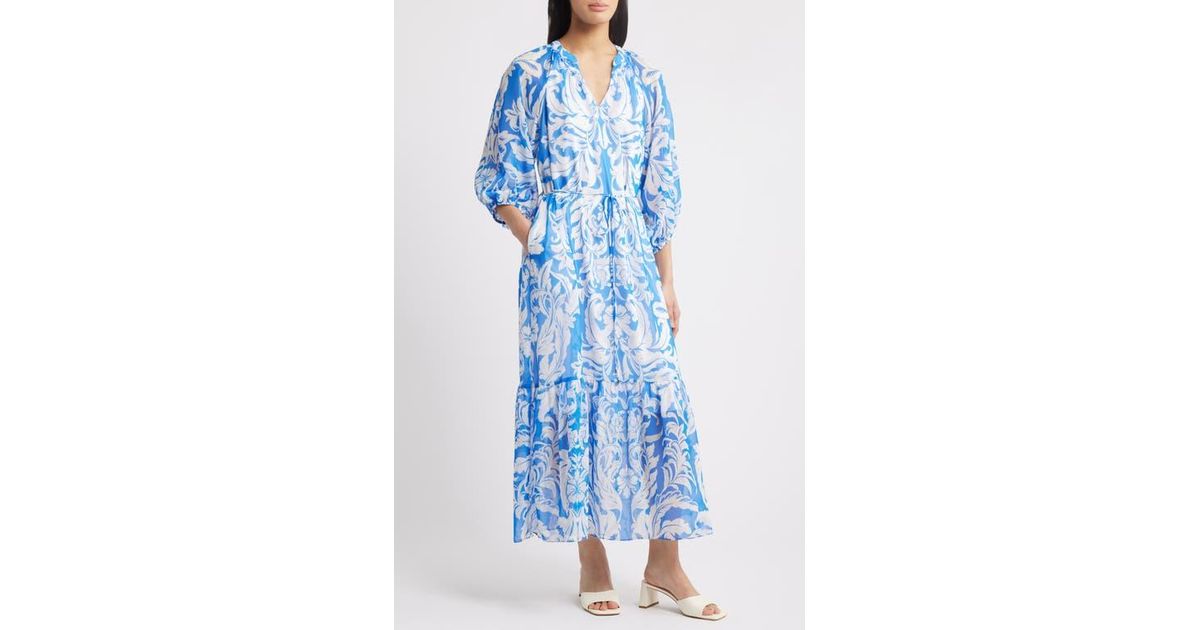 JORDAN maxi dress (BLUE multicolour)