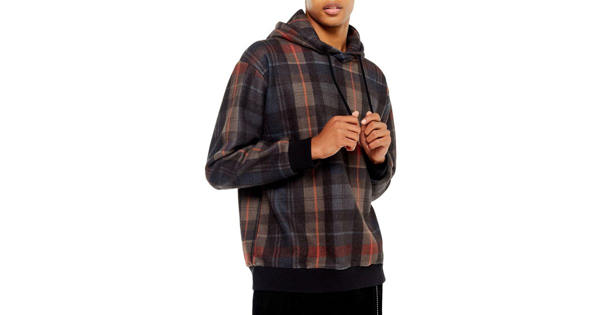 flannel pullover hoodie