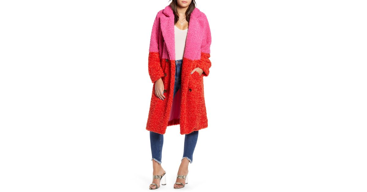 Blank Nyc Arrival Colorblock Faux Fur, Faux Fur Coat Nyc