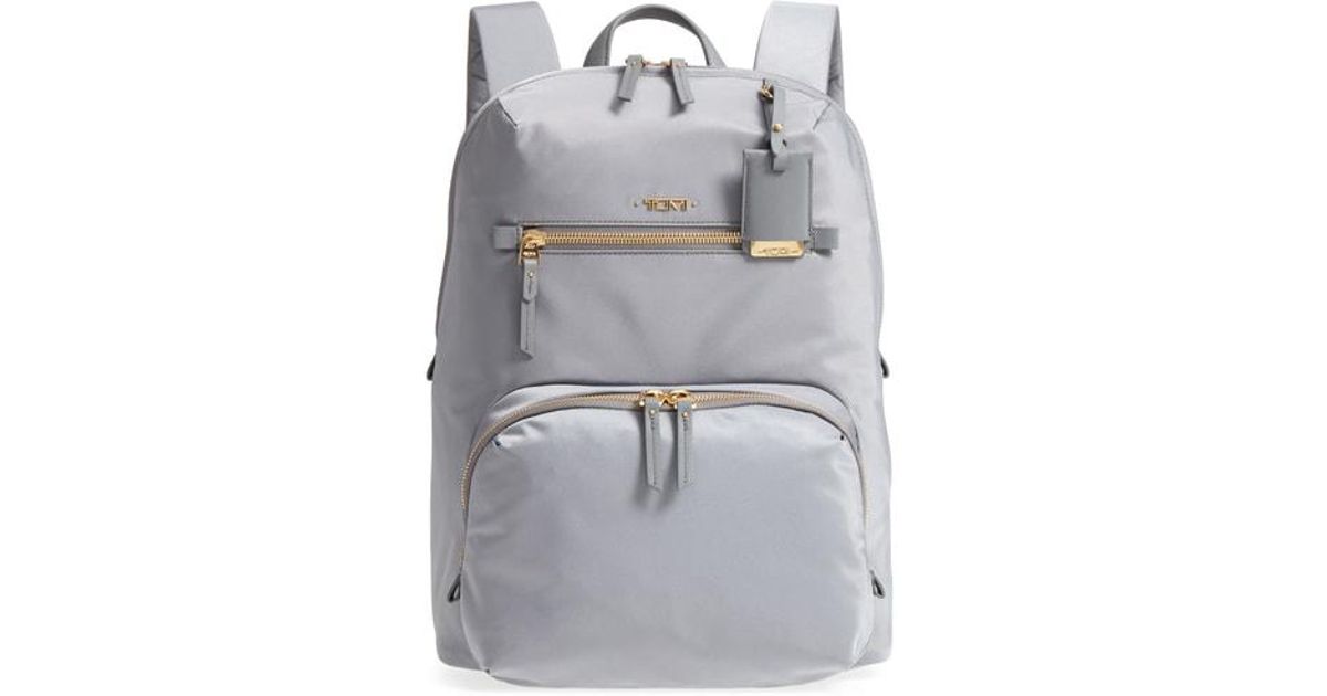 tumi voyageur halle leather backpack