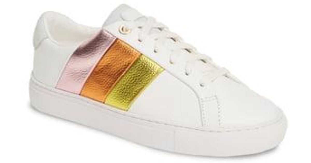 rainbow white sneakers