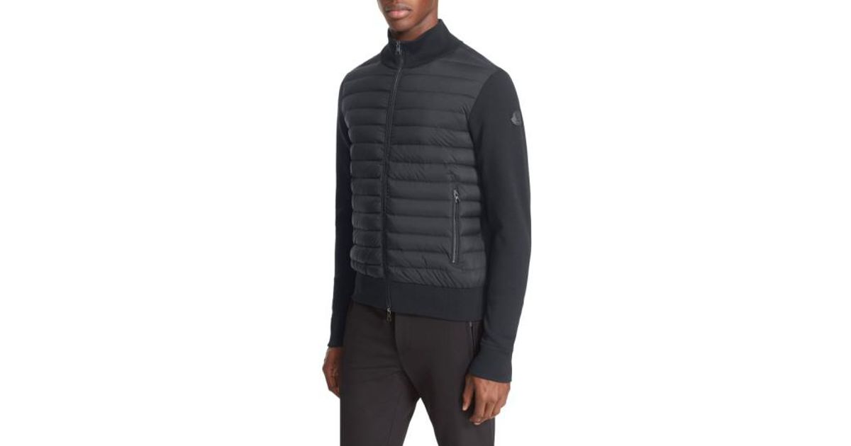 Moncler Mixed Media Quilted Jacket in 