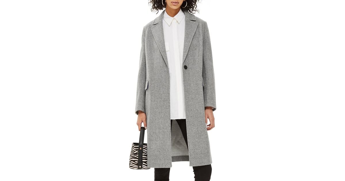 Topshop lily top knit midi coat