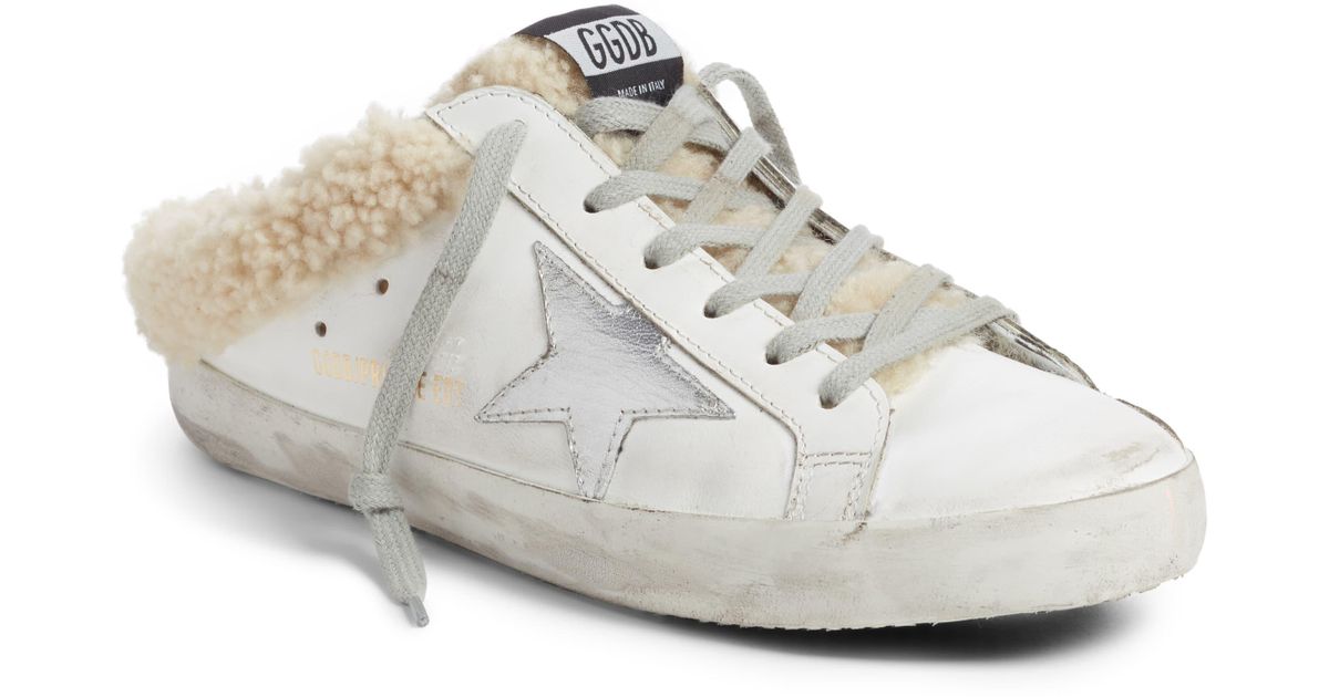golden goose shearling slide