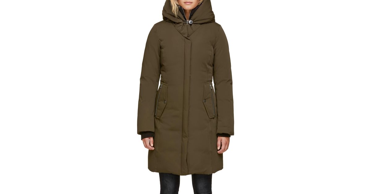 slim fit hooded down coat soia & kyo
