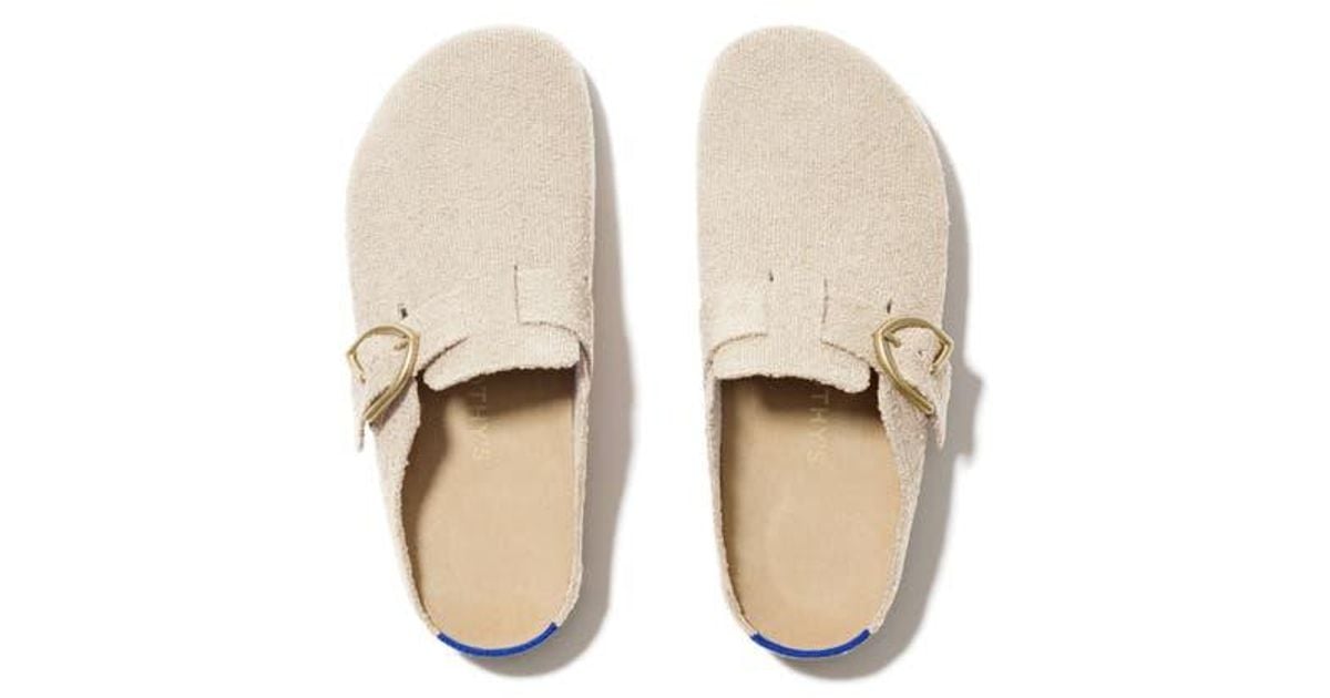 Pink Rothys Clogs Rothy's The Buckle Clog in Natural | Lyst
