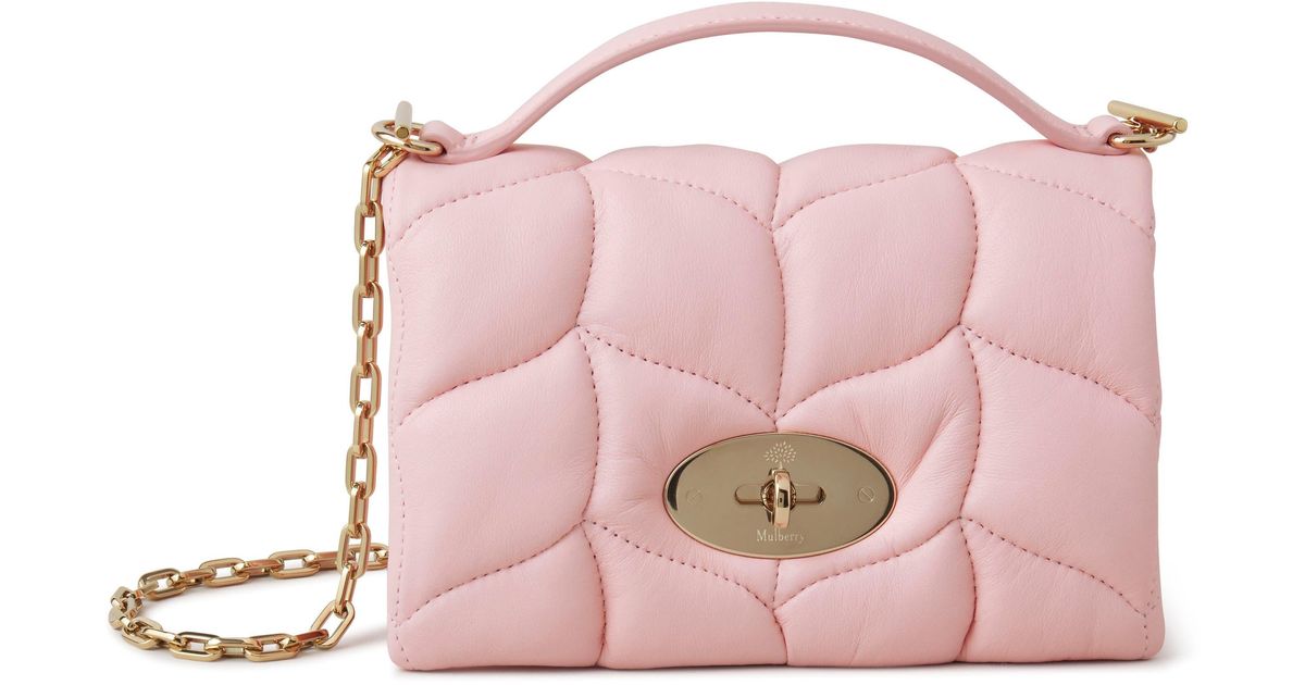 Mulberry Tiny Softie Pillow Quilted Leather Crossbody Bag in Pink | Lyst