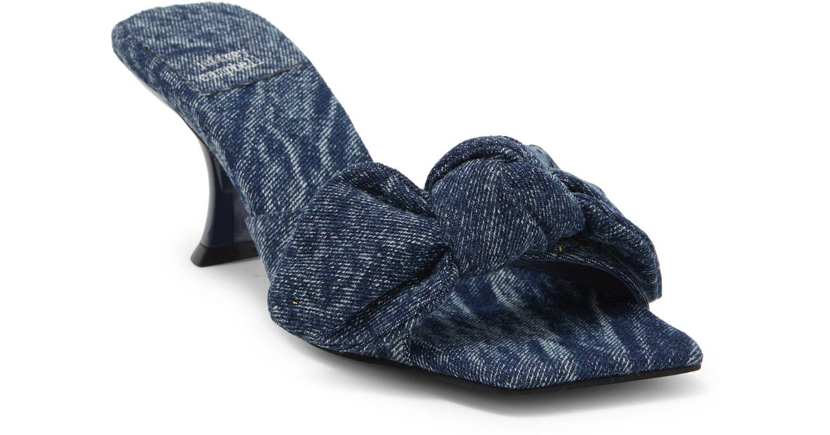 Jeffrey Campbell Bow Slide Sandal in Blue Lyst