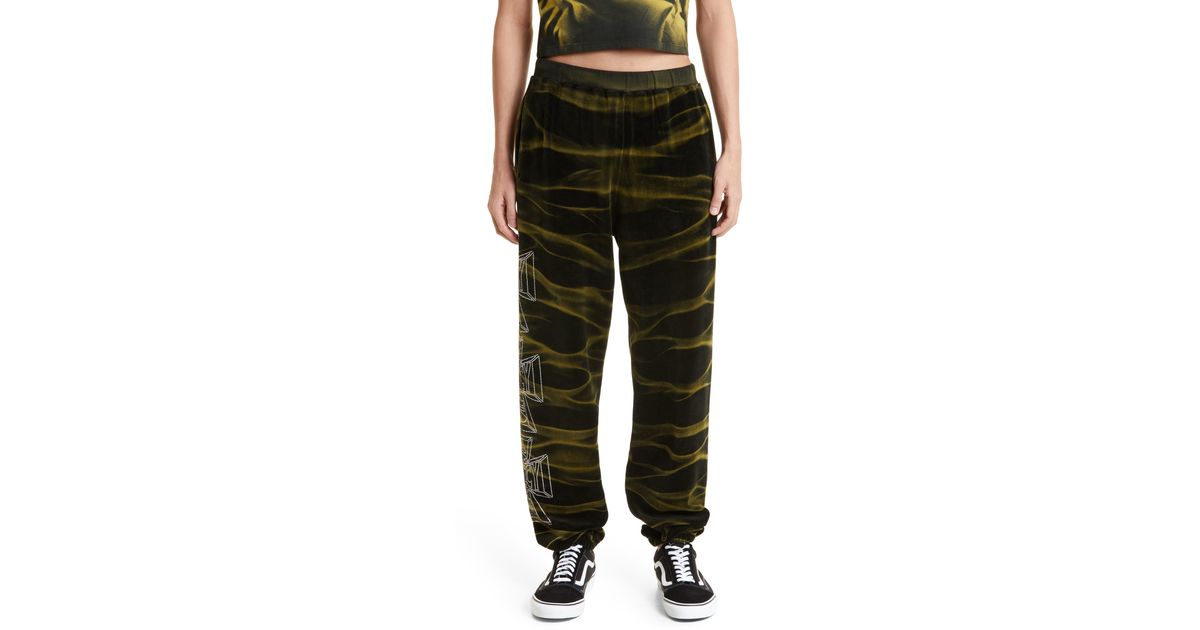 Aries X Juicy Couture Oversize Tie Dye Velour Sweatpants in Black for ...
