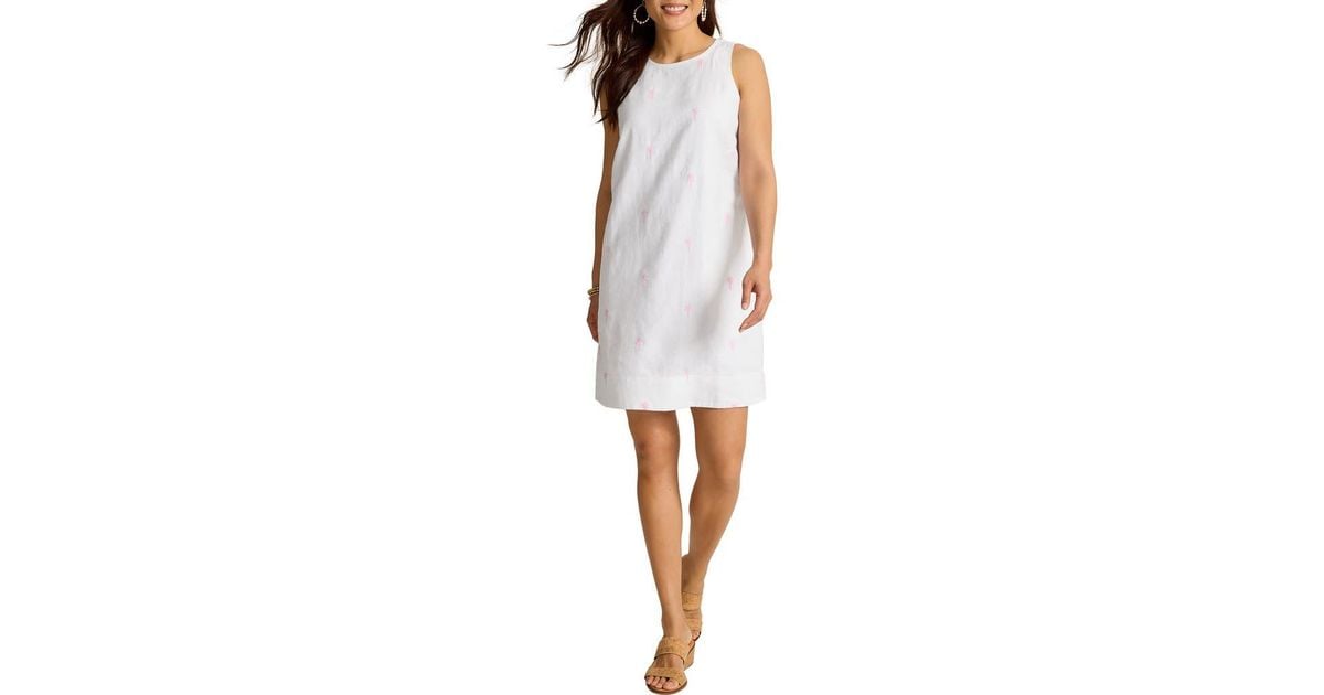 sachin and babi light blue dress Tommy Bahama Beleza Blossom Three Quarter Sleeve Shift Dress in White