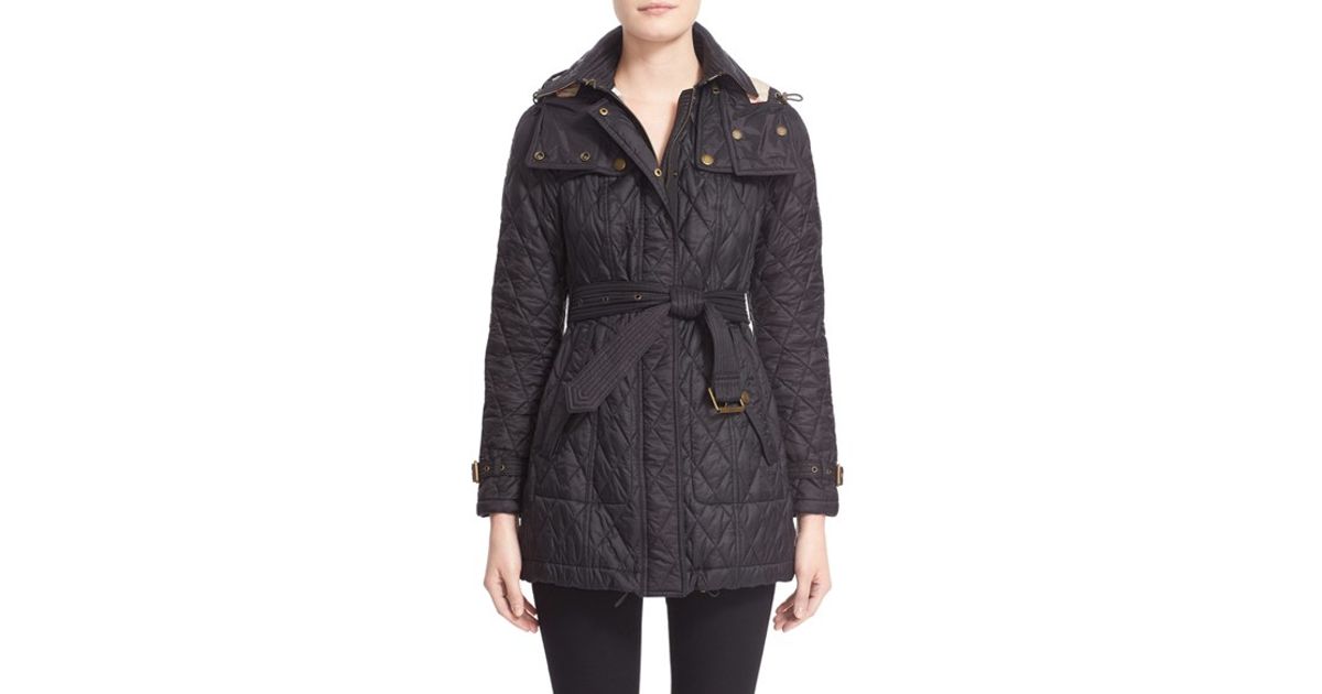 burberry finsbridge quilted coat black