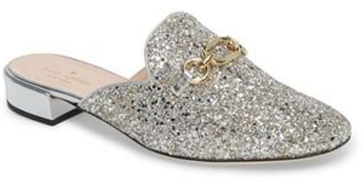 kate spade gold mules