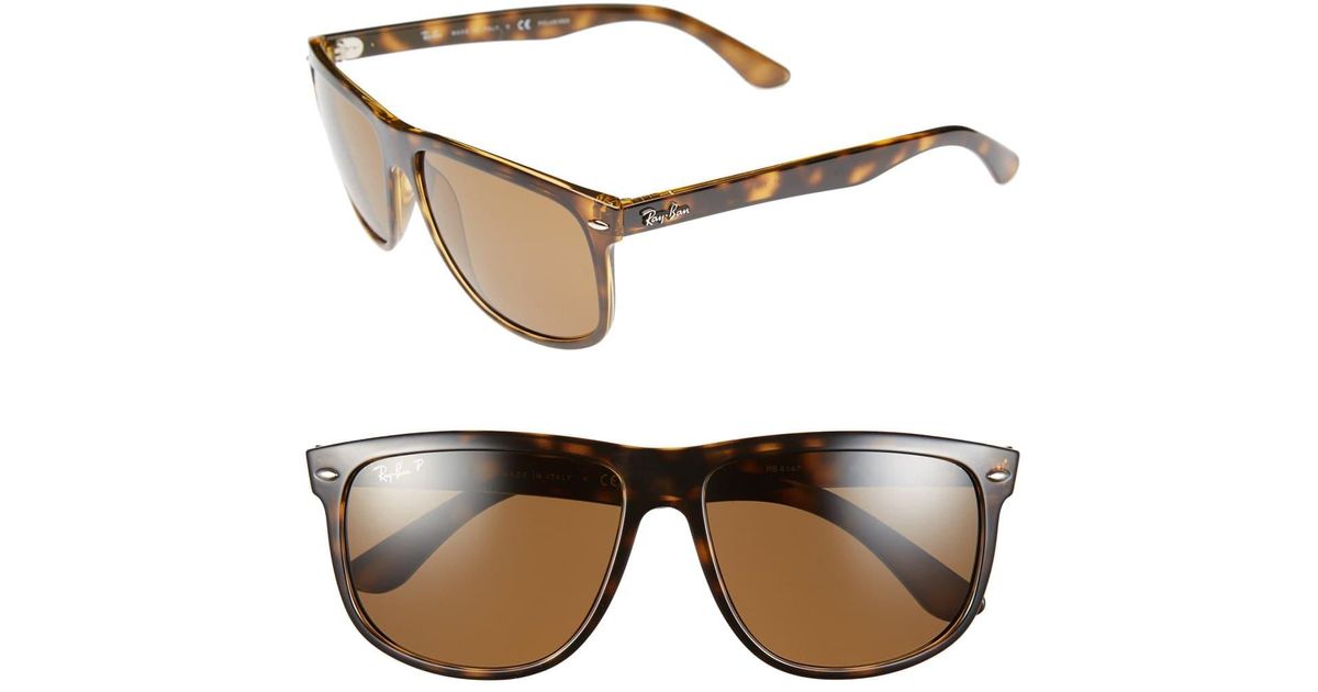Ray Ban Boyfriend 60mm Polarized Sunglasses Light Havana Brown P In Black For Men Lyst Ray Ban Boyfriend 60mm Polarized Sunglasses Light Havana Brown P In Black For Men Lyst