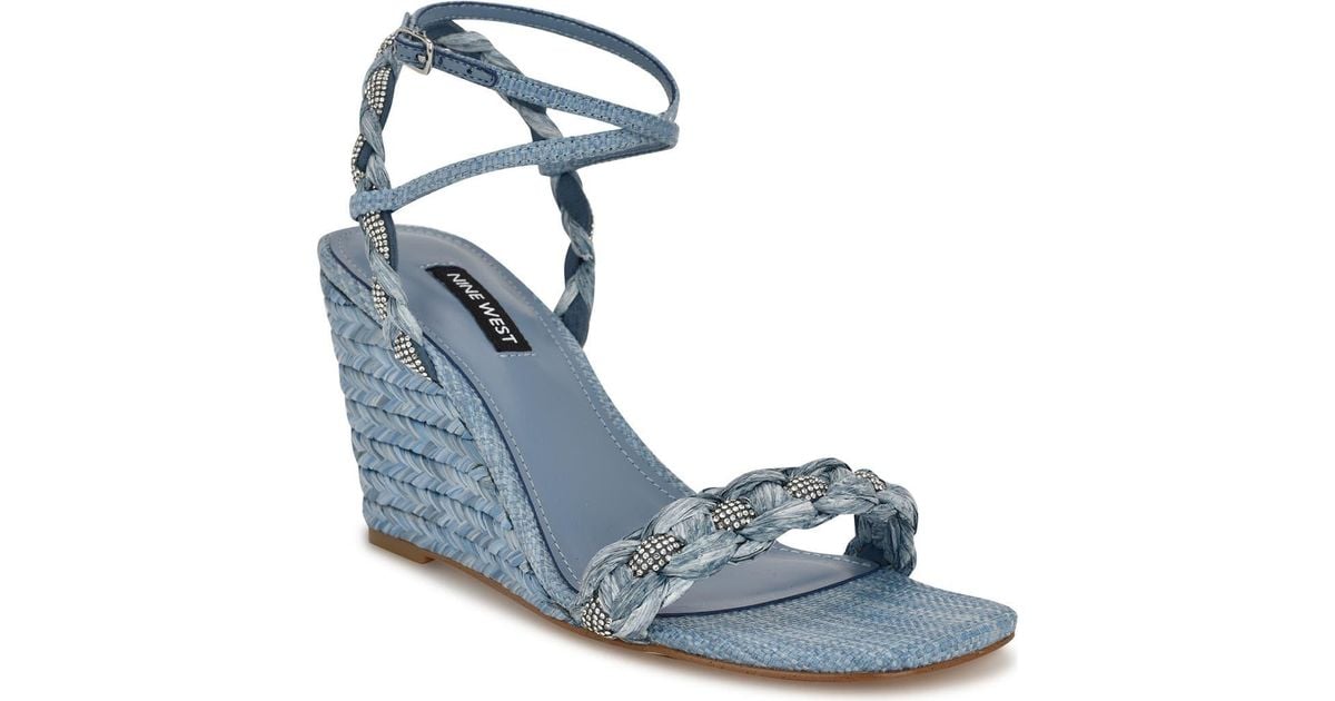 Nine West Espadrille Wrap Sandals Nine West Black Multi Ankle Wrap