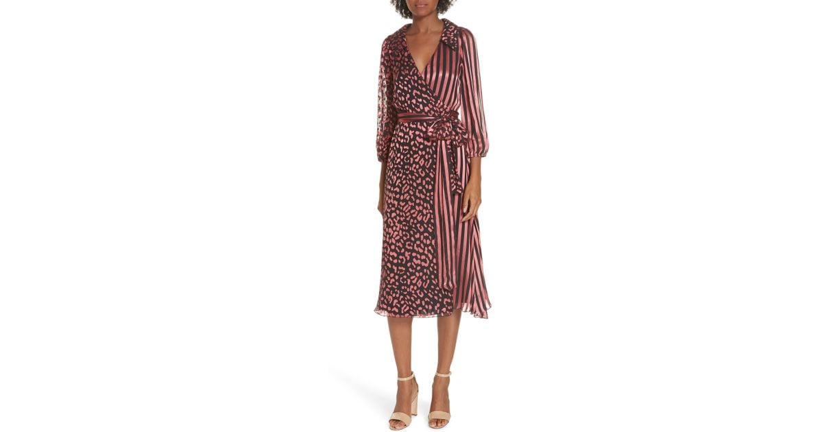 alice and olivia abigail wrap dress