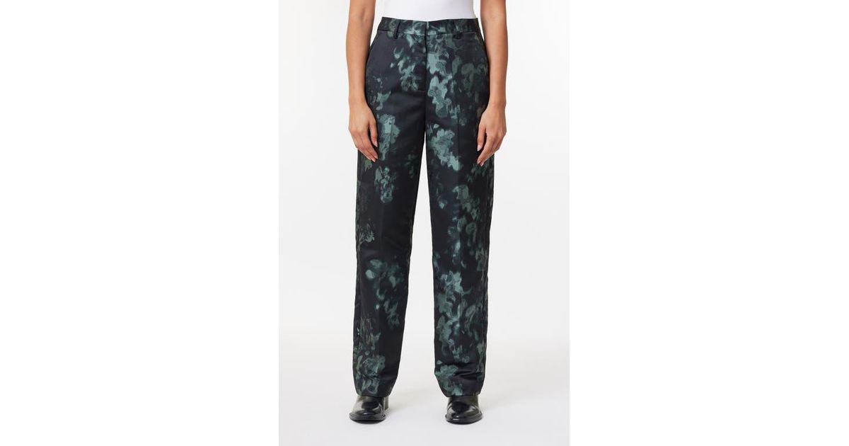 Scotch & Soda Ripple Jacquard Straight Leg Pants in Black | Lyst