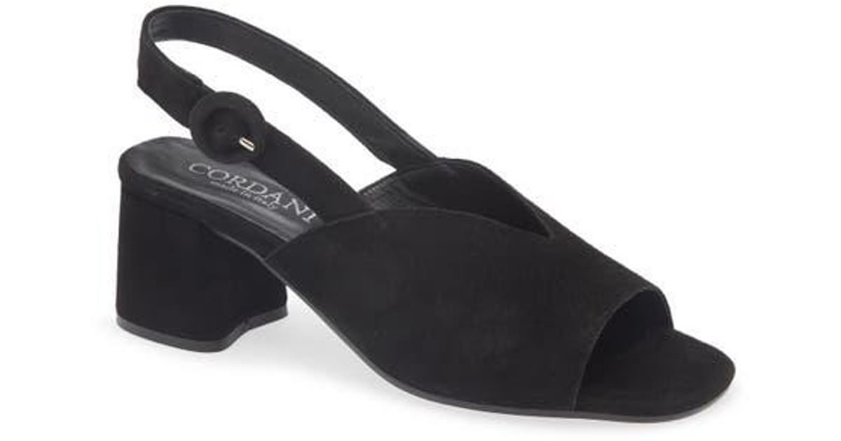 Cordani Pollette Slingback Sandal in Black | Lyst