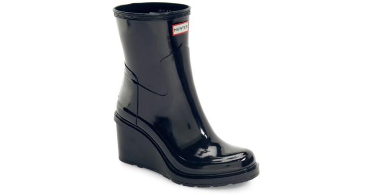 rain boots with wedge