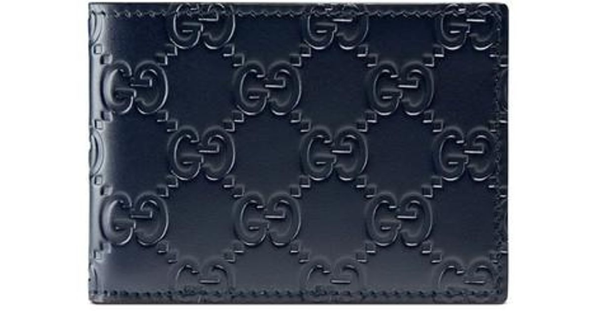 Gucci Leather Avel Wallet in Blue for 