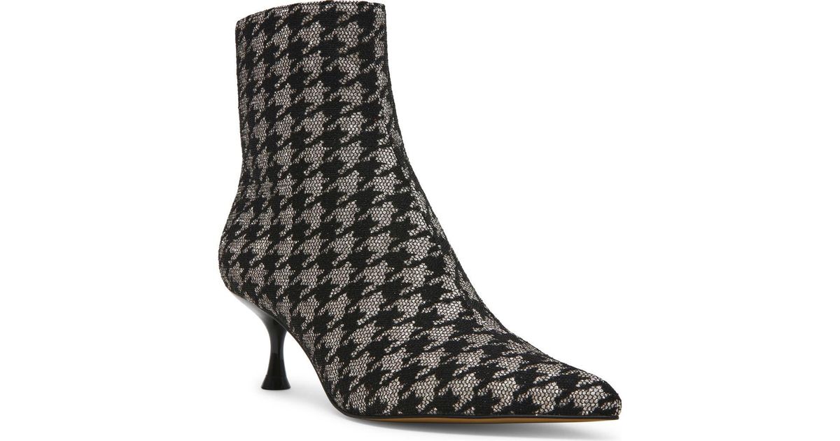 Betsey Johnson Stivaletti Parkker Donna – Punta A Punta E Tacco Gattino – Colore Nero/Argento, Taglia 41 EU