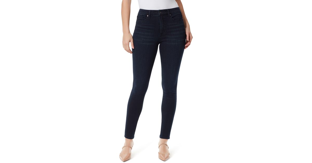 Anne Klein Essential High Waist Skinny Jeans in Blue | Lyst