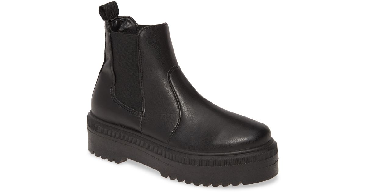 yardley black platform ankle boots