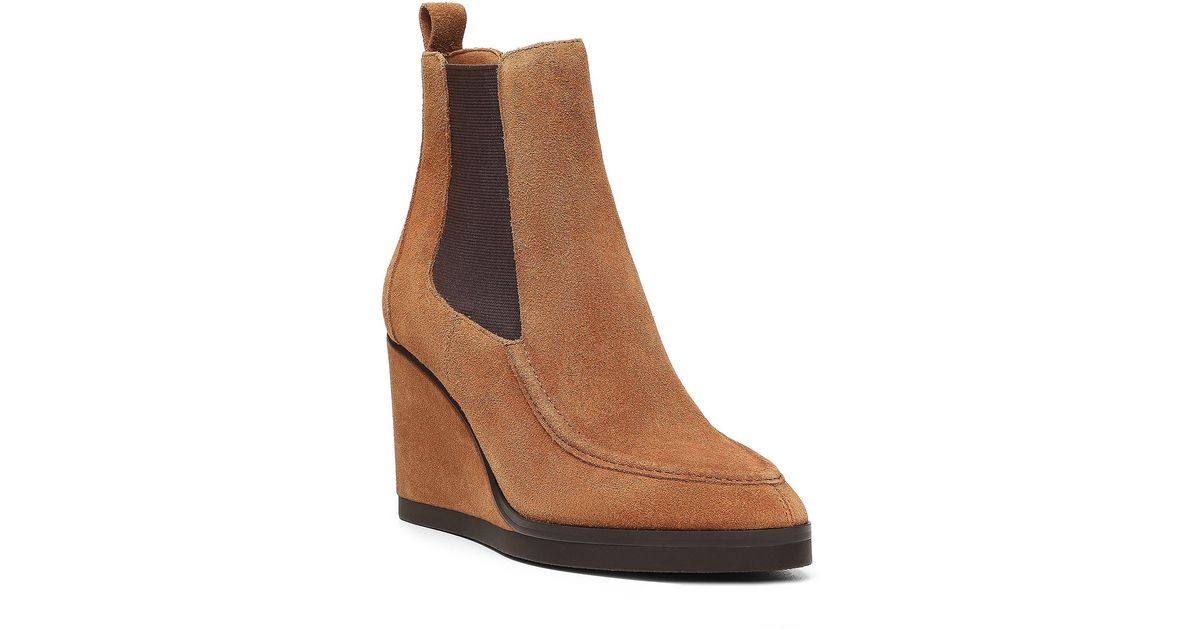 NYDJ Leeza Wedge Chelsea Boot in Brown Lyst