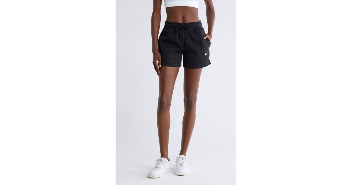 Fleece Mid Rise Short Nike Sportswear Phoenix Fleece Mid-Rise 4-Inch Shorts in Blue | Lyst