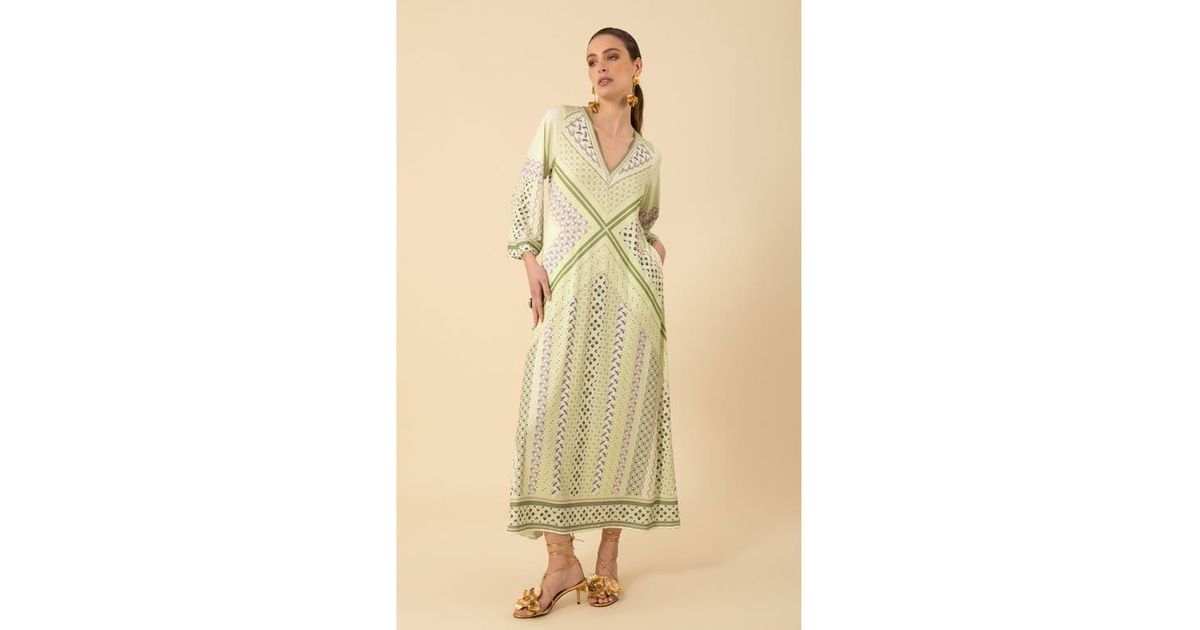 Alessia Jersey Dress Green - Hale Bob