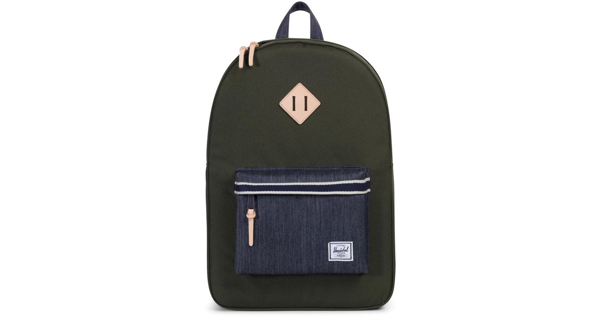 heritage offset denim backpack