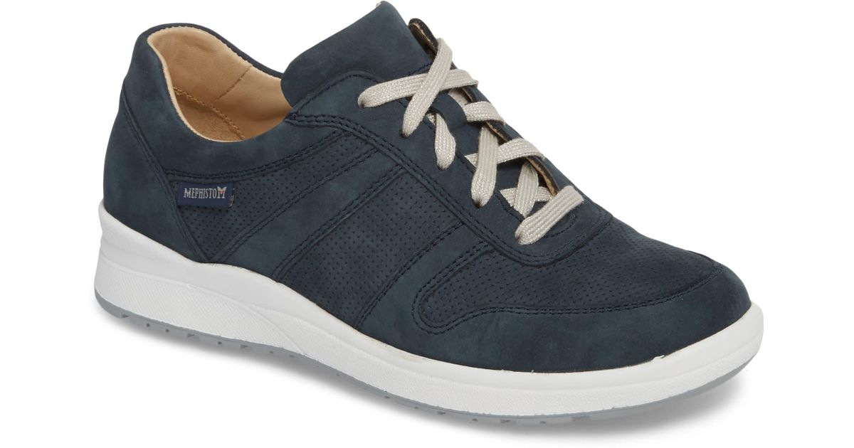Mephisto Rebecca Perforated Sneaker in Navy (Blue) - Lyst