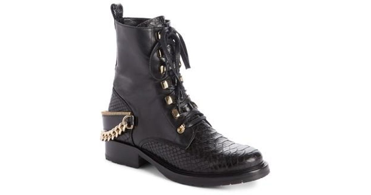 lanvin chain boots