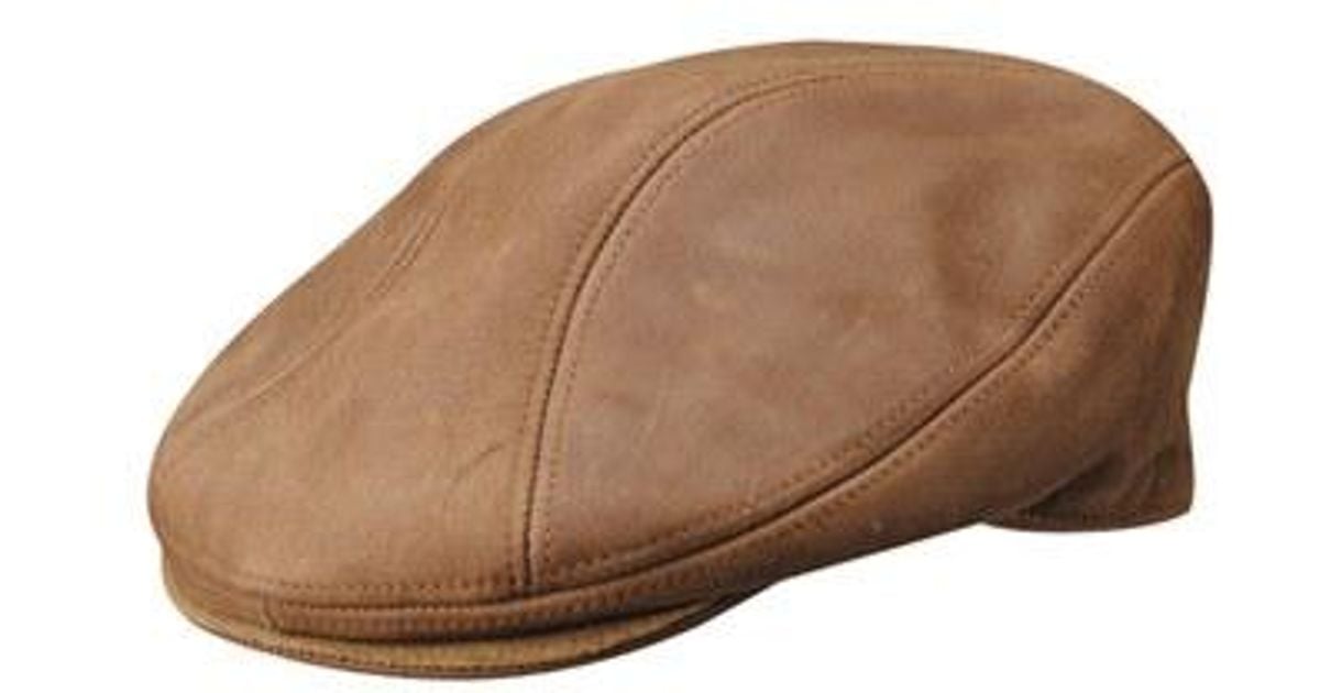 Stetson Leather Driving Cap in Brown for Men Lyst