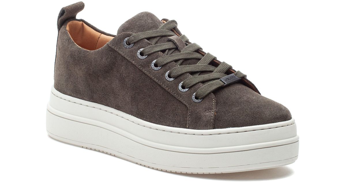 J/Slides Jslides Noca Platform Laceup Sneaker in Gray Lyst